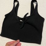 Lush Clothing ✨ Lush Women’s Black Front Tie Crop Tank Top Small Photo 1