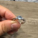 EUC Ring Set Yellow & Blue Stone 925 Sterling Silver Size 7 & 8 Photo 1