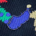 Vintage 90s, Lisa Nichols Christmas Santa Sweater Black Size M Photo 12