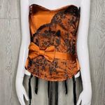 Frederick's of Hollywood Fredricks of Hollywood brown and black lace corset top with stocking clips 34 Photo 0