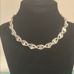Wedding Bridal Prom Formal Silver and Rhinestone Crystal Choker Necklace Photo 0
