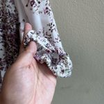 Maison Tara Geneva Mini Dress Floral Print White Purple Smock Ruffle Size 6 Photo 4