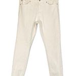 Tahari White Raw Hem Fringe Ankle Skinny Classic Denim Jeans Women Sz 6 Photo 0