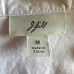 J.Jill  White Embroidered Eyelet Lace Collared Tank Sz M Fairy Boho Preppy Tennis Photo 2