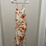 Zaful Women Summer Floral Spaghetti Midi Dress Sexy V Neck Sleeveless White Size 4 Photo 5