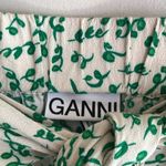 Ganni Tie-front printed crepe midi skirt Photo 6