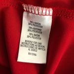 CASUAL CORNER Red Dress Tie Belt Fitted Stretch V Neck Size Medium VINTAGE Photo 5