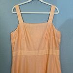 Talbots NWT Peach Linen Maxi Dress Sunset Horizon Tropical Size 14 Resort Summer Photo 4