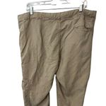 Eileen Fisher Cargo Pants Size 16 Beige Drawstring Waist Tapered Ankle Zip Linen Photo 3