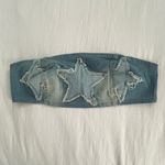 SheIn Stylish denim tube top with star patches Photo 1