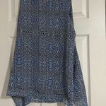 Fever double layered handkerchief sleeveless blouse is a size Large. Blue Photo 0
