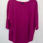 Eileen Fisher Magenta Fuchsia Purple 3/4 Sleeve Oversized Blouse Shirt Top Small Photo 1