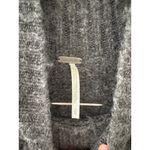 Free People Textured Mock Neck Sweater Charcoal Grey Chunky Knit Pullover Size L Photo 1