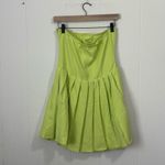 Pretty Little Thing  Neon Green Corset Pleated Strapless Dress‎ Size 8 Photo 4