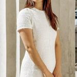 ZARA NWT❗️ Elegant White Tweed Short Cutted Dress ZW Collection Mini Ivory Size M Photo 3