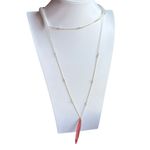 EXPRESS  Gold Tone Necklace With Love Pendant Photo 1