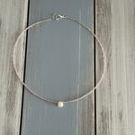 Handmade NWT Beautiful Beaded Necklace Baby Pink Seed & Fresh Water Pearl Beads Photo 6