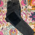 IRO Jeans Lep Patchwork Distressed High Rise Slim-Leg Ankle Jeans Black Wash Size 25 Photo 9