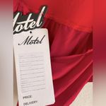 Motel NWT  Red Sequin Backless Bodysuit Size Small Photo 5