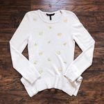 BCBGMAXAZRIA • Loretta beaded pullover sweater embellished jewel cream ecru Photo 0