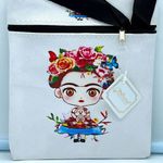 NWT PRINCESS Accessories Frida Kahlo white shoulder or crossbody bag Photo 14