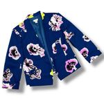 J.‎ Crew Tropical Floral Sateen Crop Blazer Jacket Blue Pink 12 Photo 11