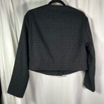 Abercrombie & Fitch Abercrombie Fitch Women Medium M Black Tweed Cropped Blazer Jacket Gold Buttons Photo 6