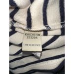 L.L.Bean  SWEATER SHIRT WOMEN SZ LARGE BEIGE BLUE 1/4 ZIP PULLOVER PREPPY Photo 2