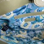 Bandalino Woven‎ Vintage VTG Straw Bag Purse Tote Floral Lined Green Handles Tan Photo 6