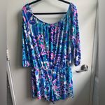 Lilly Pulitzer  Lana Off‎ The Shoulder Romper large coastal preppy vacation Photo 3
