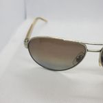 Ralph Lauren  Polarized Silver & Tan Aviator Sunglasses Photo 7