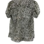 MISA Los Angeles  Revolve Ruffle Floral Print Short Sleeve Top Size L Photo 4