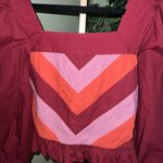 Anthropologie Love The Label Smocked Puff Sleeve Blouse Top Size Medium Photo 6