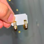 Plated Gold Mini Hoop Earrings Photo 0