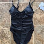 Good American  Ruched One Piece Swimsuit Black Size 1 Photo 1
