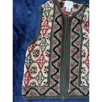 Susan Bristol Vintage 90’s Susan‎ Bristol Green Red Zip Up Sweater Vest Size Petite Medium Photo 2