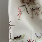 Keke Collection Floral Embroidered Cream/Briwn/Orange Silk Blazer sz M Photo 7