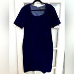 Sag Harbor  Midnight Blue Velvet Cocktail Timeless Party Dress Women’s Size 14 Photo 8