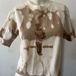 Jack Johnson Brown white tie dye wide crew neck cropped short sleeve tshirt Size undefined Photo 1