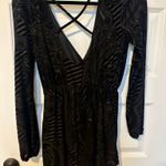 Ecote  Black Velvet Romper Photo 2