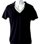 Sincerely Jules NWT  Women’s Black V-Neck Golf Tennis Polo Shirt Size Medium Photo 1