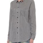 The Kooples Black White Checked Gingham Print Long Sleeve Button Down Shirt L Photo 7