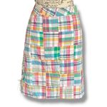 Talbots NWT Size 14 Plaid Seersucker Patchwork Skirt 100% Cotton Photo 2