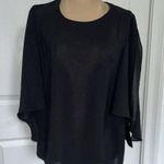 COOPER ST WILD AT HEART Black Scoop Neck Split Sleeve Relaxed Fit Top Size 4 Photo 0