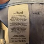 Aritzia Wilfred Melina vegan leather straight leg pant baby blue 00 30" inseam Photo 4