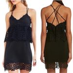 Gianni Bini  Monica Lace Peplum Dress Black Size 10 EUC Photo 8