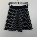 Alice + Olivia Striped Flare Mini Skirt Black/White Size 2 Photo 1
