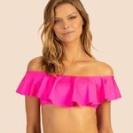 Trina Turk  Swim Ruffle Off The Shoulder Bikini Top Photo 3