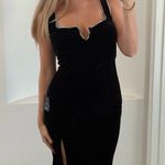 Lulus black velvet dress with diamond details Photo 0