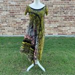 Fuzzi Multicolor Short Sleeve Long Maxi Mesh Dress Size XS Photo 1